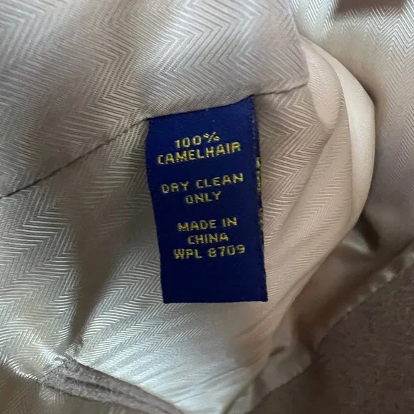 Polo Ralph Lauren Mens Camel Hair Wool Blazer Sport Coat Tan Brown 2-Button - Picture 13 of 16